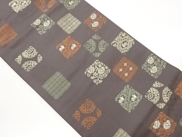 JAPANESE KIMONO / NAGOYA OBI / WOVEN CLASSICLA PATTERN 